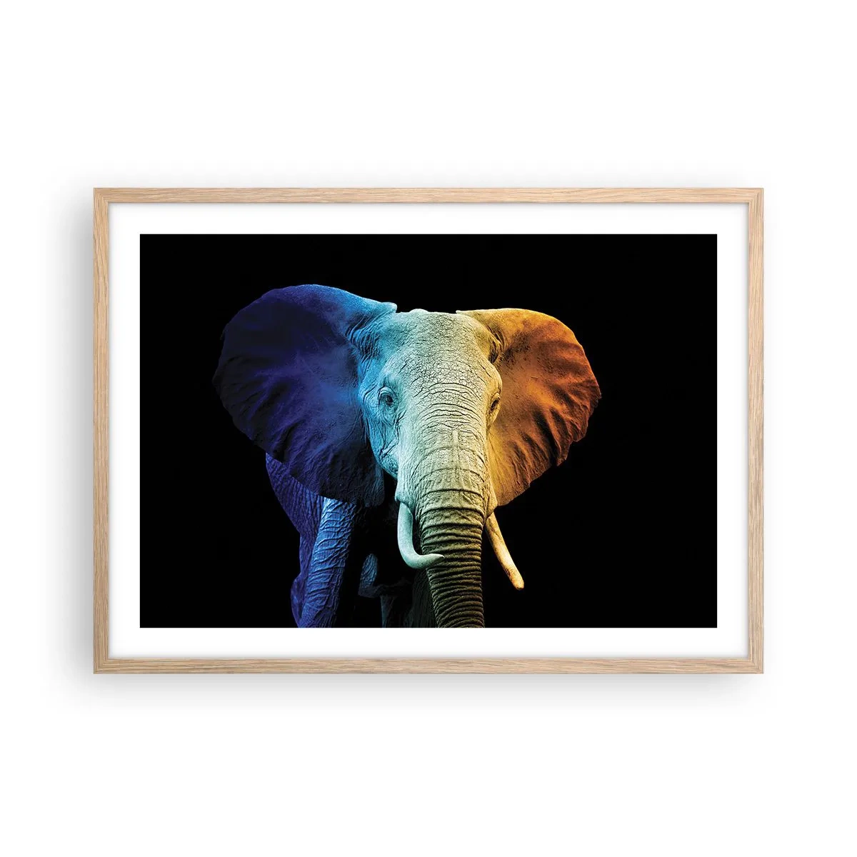 Plakat i ramme af lyst egetræ - Excentrisk, ikke underlig - 70x50 cm