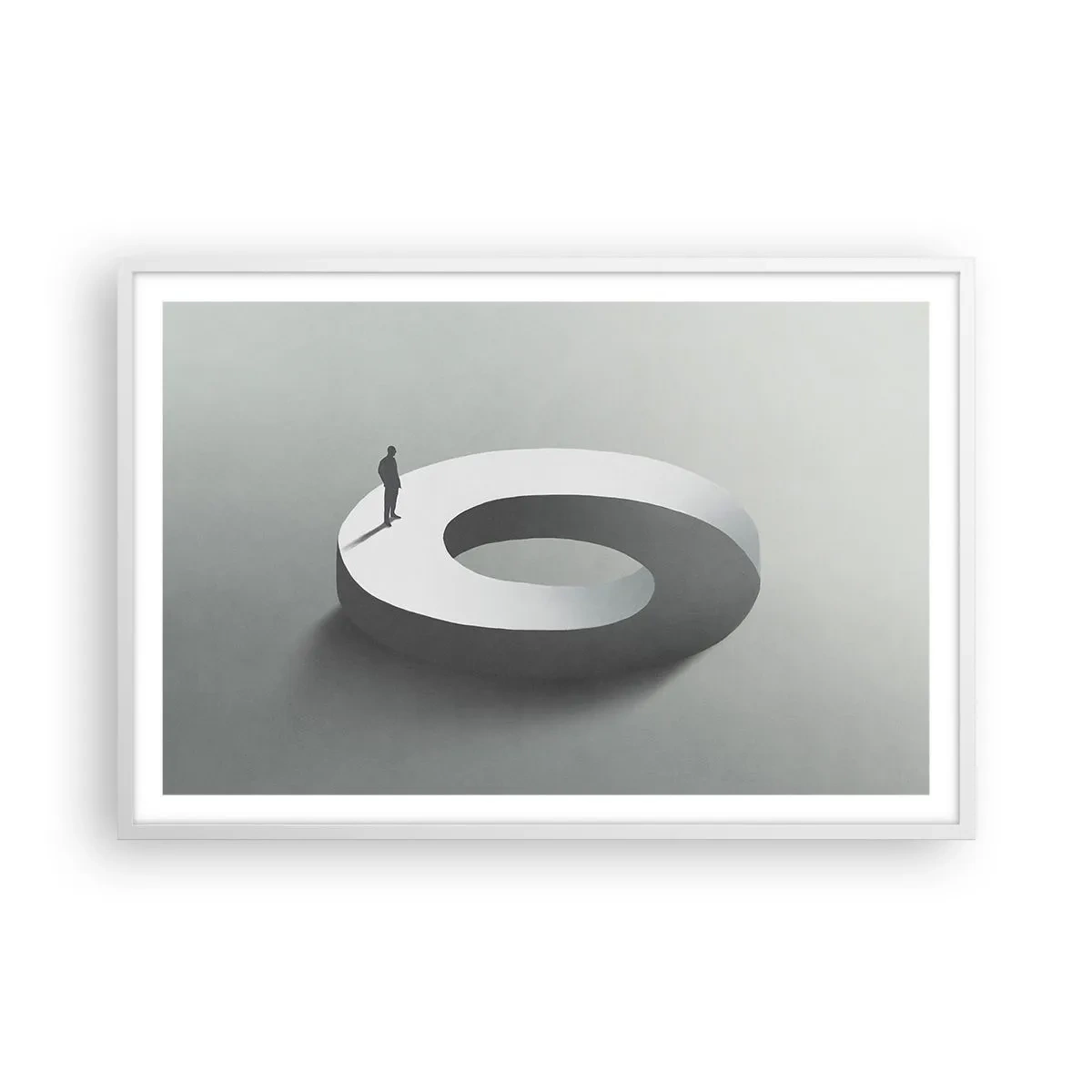 Plakat i hvid ramme - Og vær klog - 91x61 cm