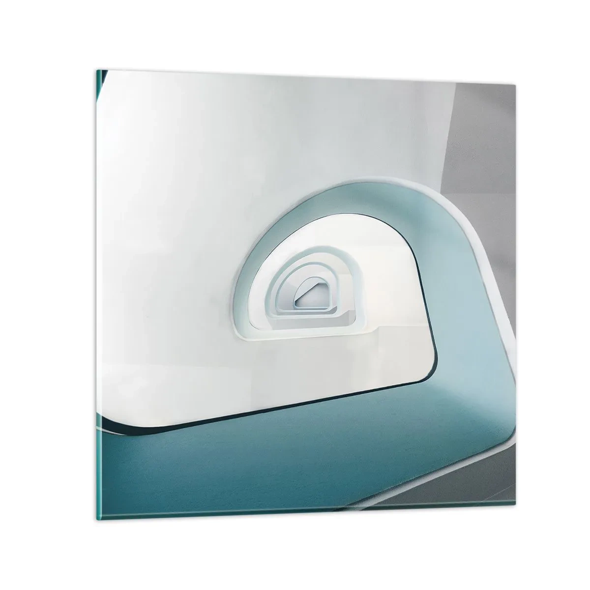 Billede på glas - Til bunden af det blå - 70x70 cm