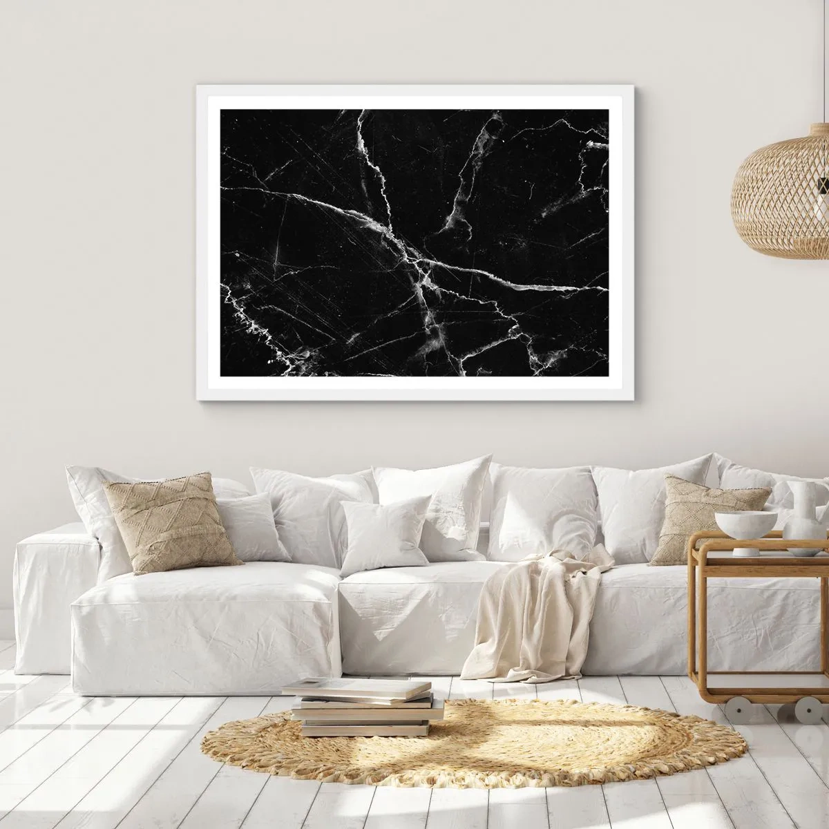 Plakat i hvid ramme - Stenens hemmelige liv - 70x50 cm