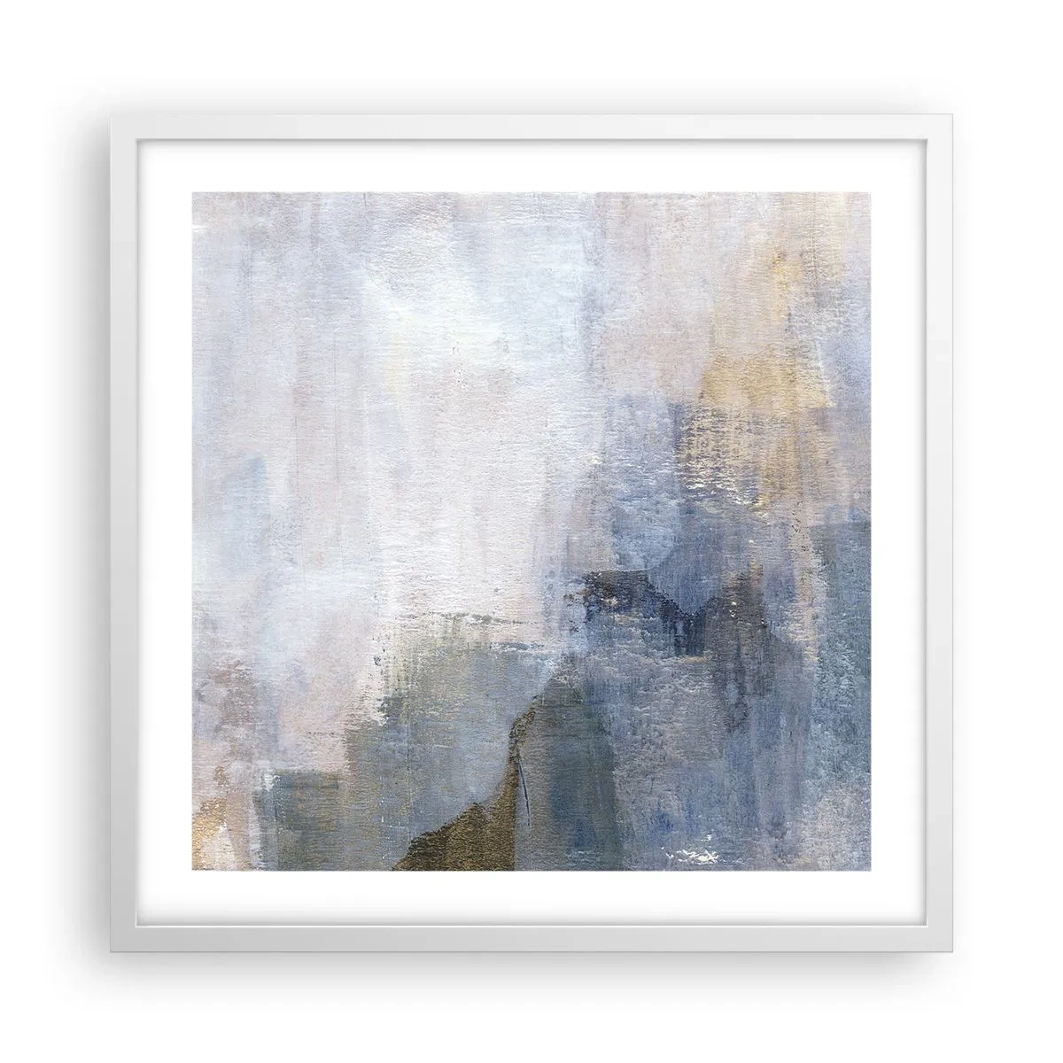 Plakat i hvid ramme - Farvetoner og akkorder - 50x50 cm
