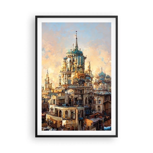 Plakat i sort ramme - En by af byer - 61x91 cm