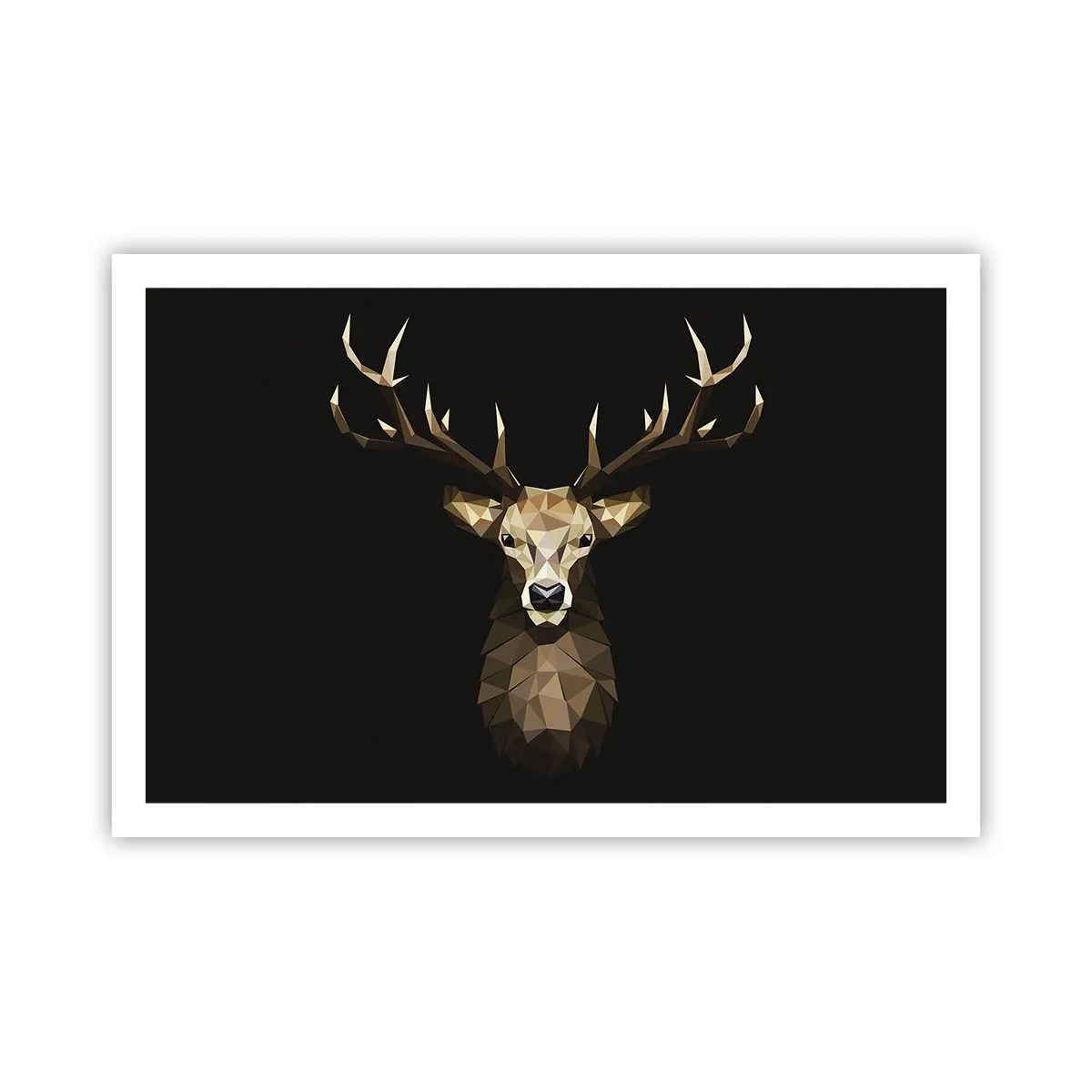 Plakat - Kubistisk hjort - 91x61 cm