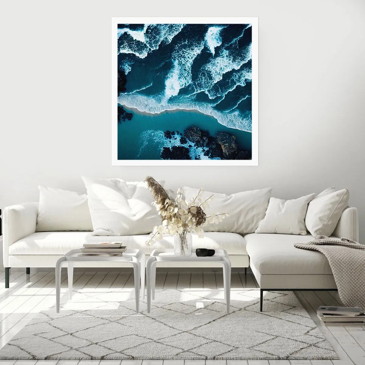 Plakat - Svøbt i bølger - 40x40 cm