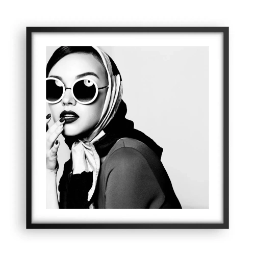 Plakat i sort ramme - Hilsner fra 1960'erne. - 50x50 cm