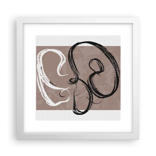 Plakat i hvid ramme - Komposition - en søgen efter fuldstændighed - 30x30 cm