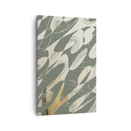 Lærredstryk - Billede på lærred - Rytmisk abstraktion - 80x120 cm