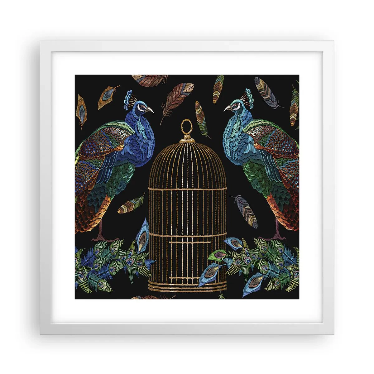 Plakat i hvid ramme - I kongelige gevandter - 40x40 cm