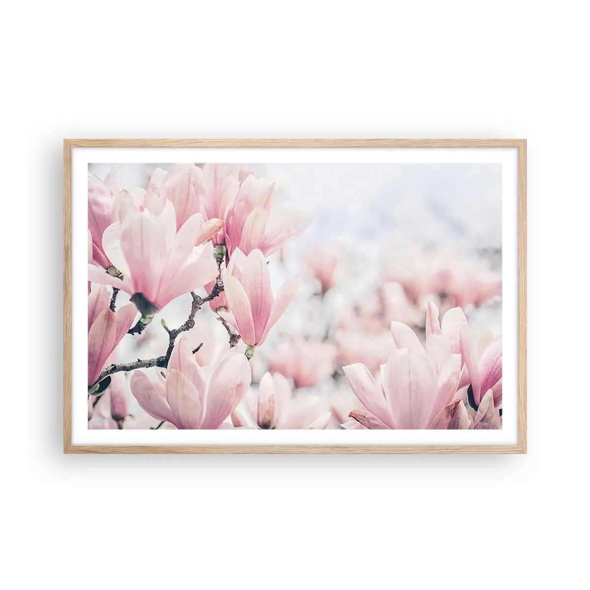 Plakat i ramme af lyst egetræ - Idealet om subtilitet - 91x61 cm