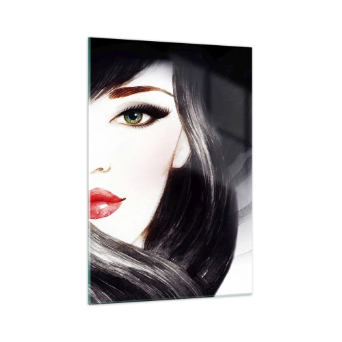 Billede på glas - Safir blik - 70x100 cm