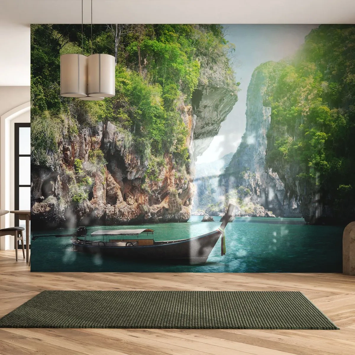 Fototapet Premium Canvas - En invitation til en eksotisk rejse - Landskab, Thailand, Hav - 250x175 cm