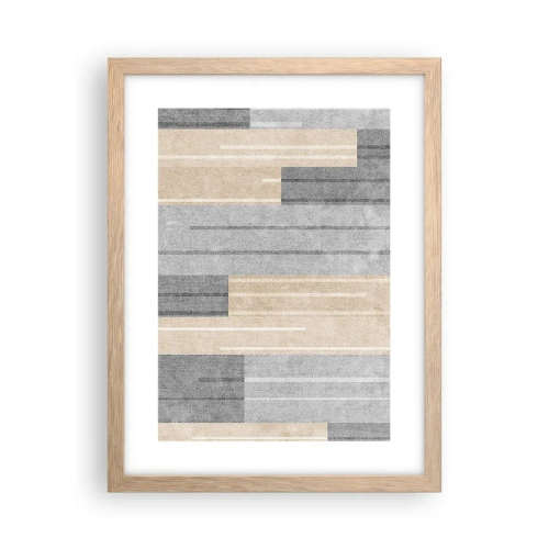 Plakat i ramme af lyst egetræ - Komposition: hold den lodret - 30x40 cm