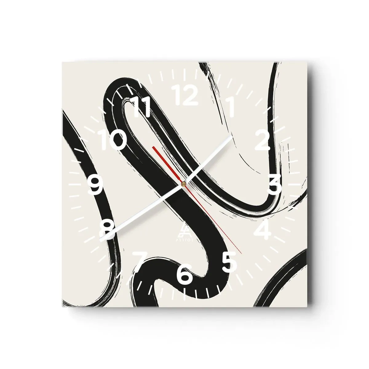 Vægur, Uret - Sort og hvid fantasifuldhed - 30x30 cm