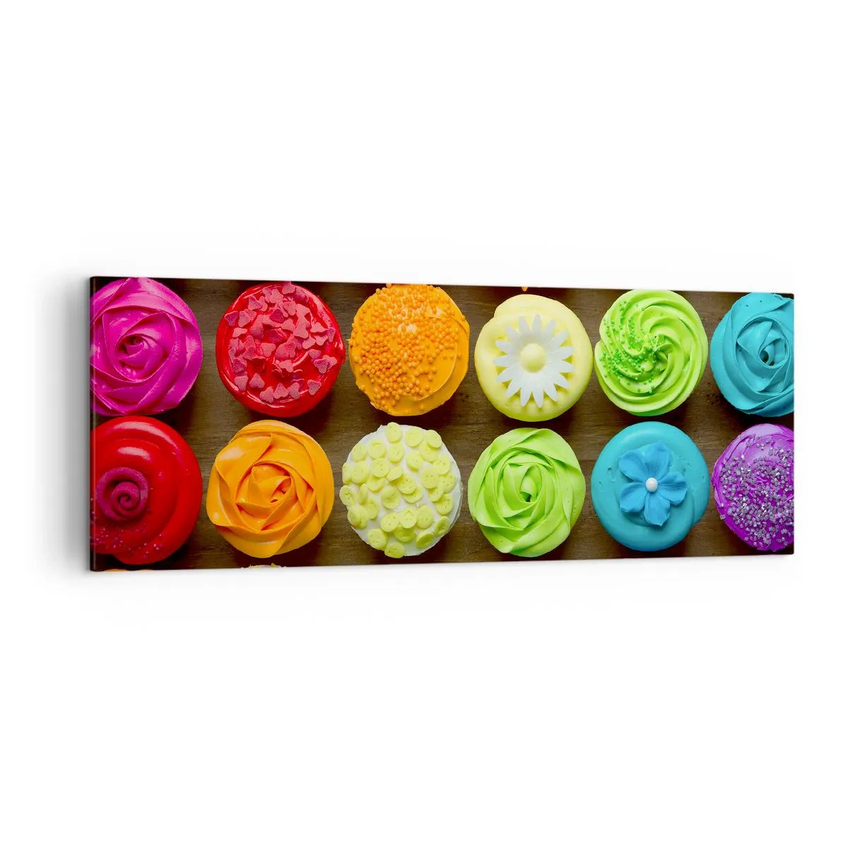 Lærredstryk - Billede på lærred - Alle er forskellige - alle er lækre - 140x50 cm