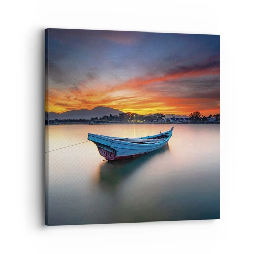 Lærredstryk - Billede på lærred - En god nat er på vej - 30x30 cm