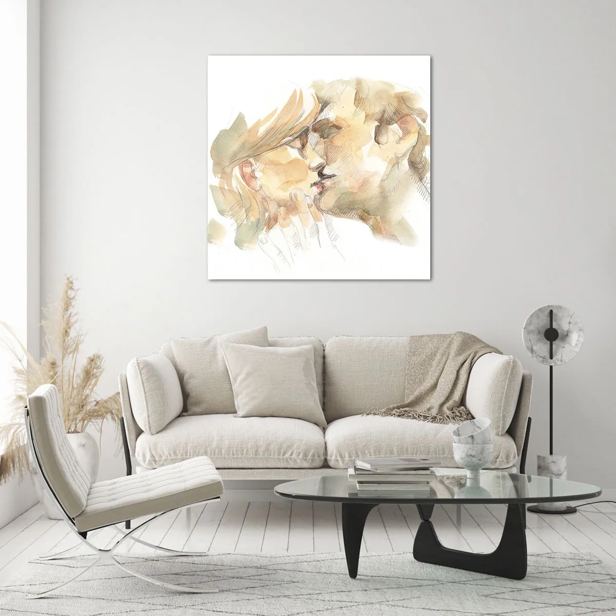 Billede på glas - Den fundne halvdel? - 40x40 cm