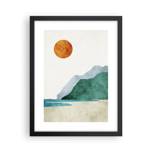 Plakat i sort ramme - Landskab, som det burde være - 30x40 cm