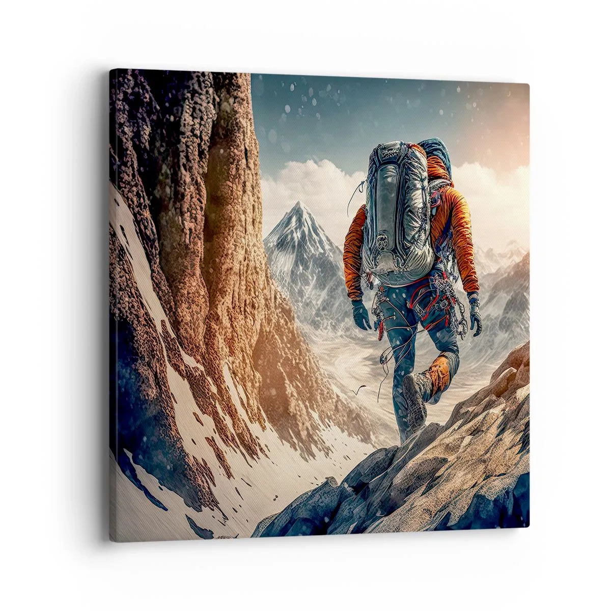 Lærredstryk - Billede på lærred - Ensom kriger - 40x40 cm