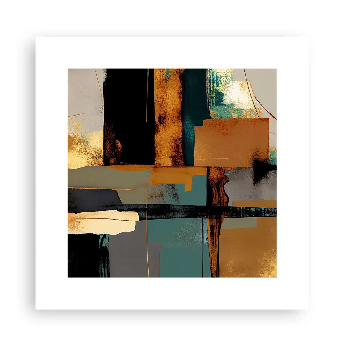 Plakat - Abstraktion - lys og skygge - 30x30 cm