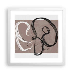 Plakat i hvid ramme - Komposition - en søgen efter fuldstændighed - 40x40 cm
