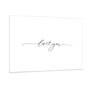 Billede på glas - Sort og hvid - 120x80 cm