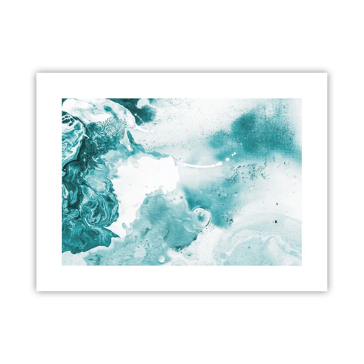 Plakat - Blå oversvømmelsesflader - 40x30 cm