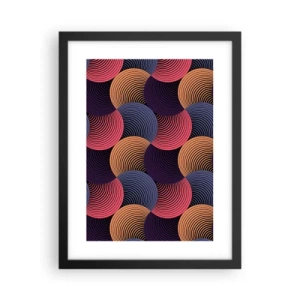 Plakat i sort ramme - I en cirkulær rytme - 30x40 cm