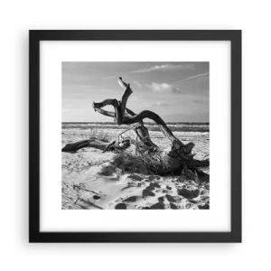 Plakat i sort ramme - Havets skulptur - 30x30 cm