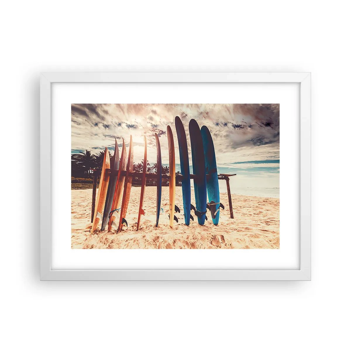 Plakat i hvid ramme - Godnat, indtil i morgen - 40x30 cm