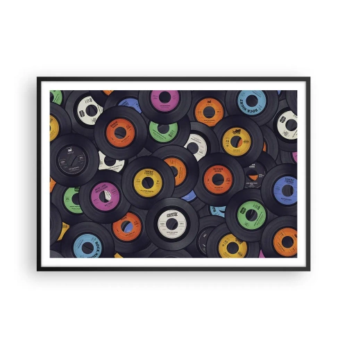 Plakat i sort ramme - Farver fra klassikerne - 100x70 cm