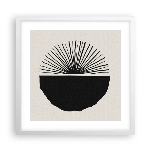 Plakat i hvid ramme - En vifte af muligheder - 40x40 cm