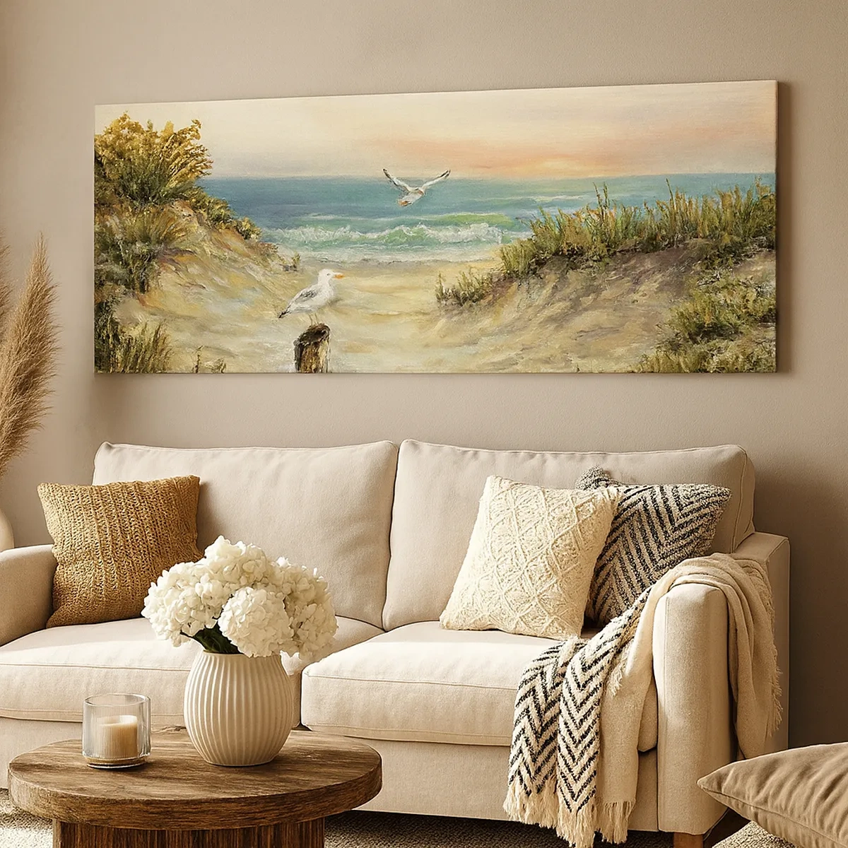 Lærredstryk - Billede på lærred - Vindstille tilbagetog - 30x30 cm