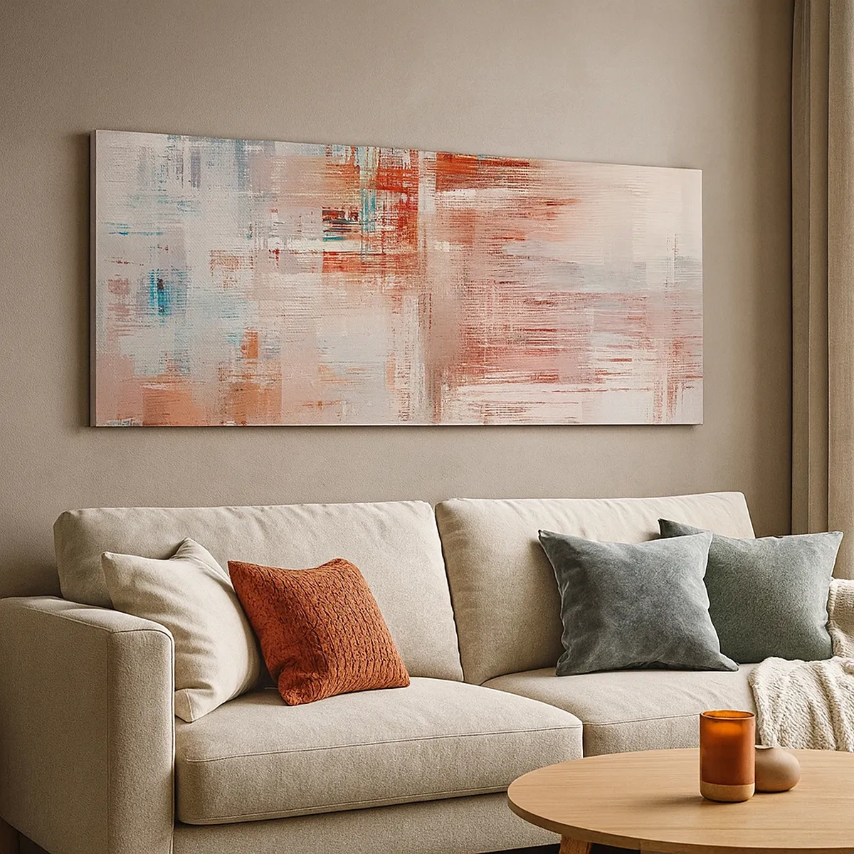 Lærredstryk - Billede på lærred - Diset. Hvor er dog det lyserødt - 30x30 cm