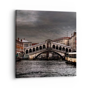 Lærredstryk - Billede på lærred - Løftet om en venetiansk aften - 30x30 cm