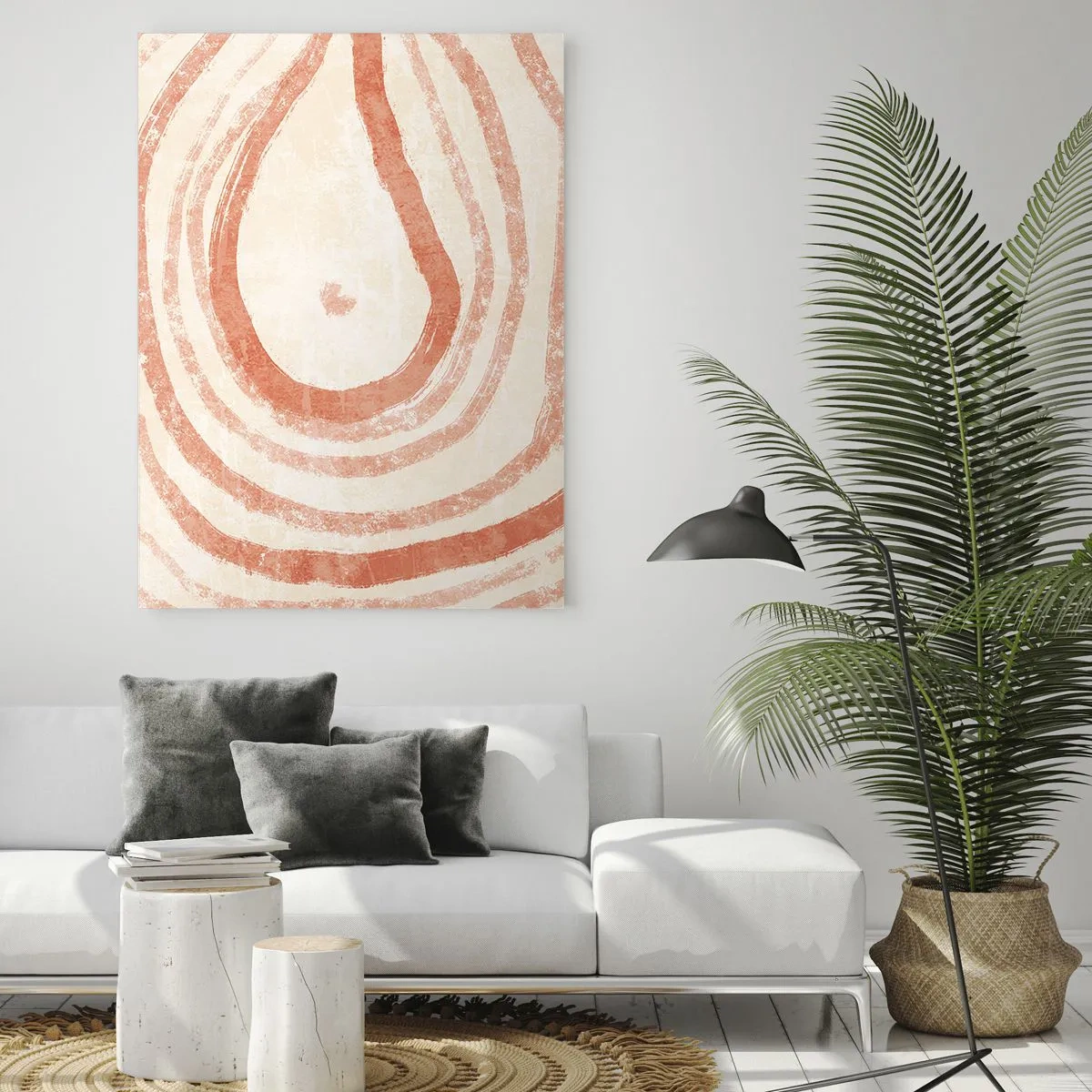 Billede på glas - Koralcirkler - komposition - 80x120 cm