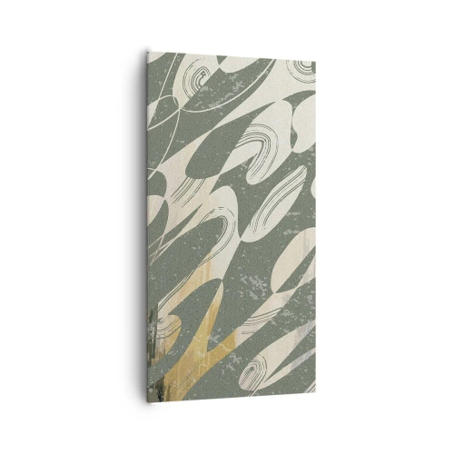 Lærredstryk - Billede på lærred - Rytmisk abstraktion - 65x120 cm