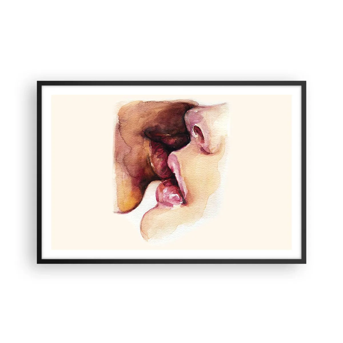 Plakat i sort ramme - Som nat og dag, jord og himmel - 91x61 cm
