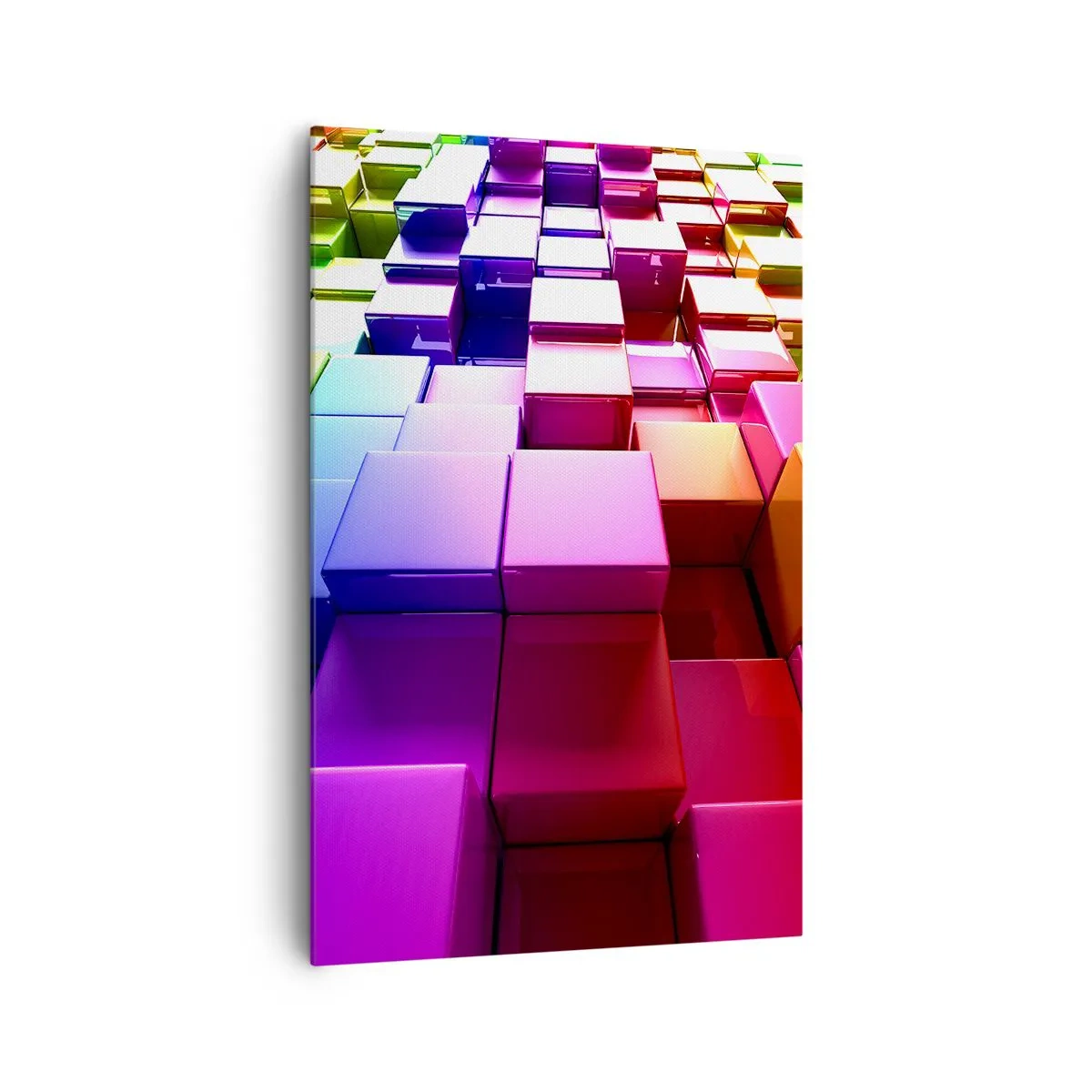 Lærredstryk - Billede på lærred - Op-art sammen som et team - 80x120 cm