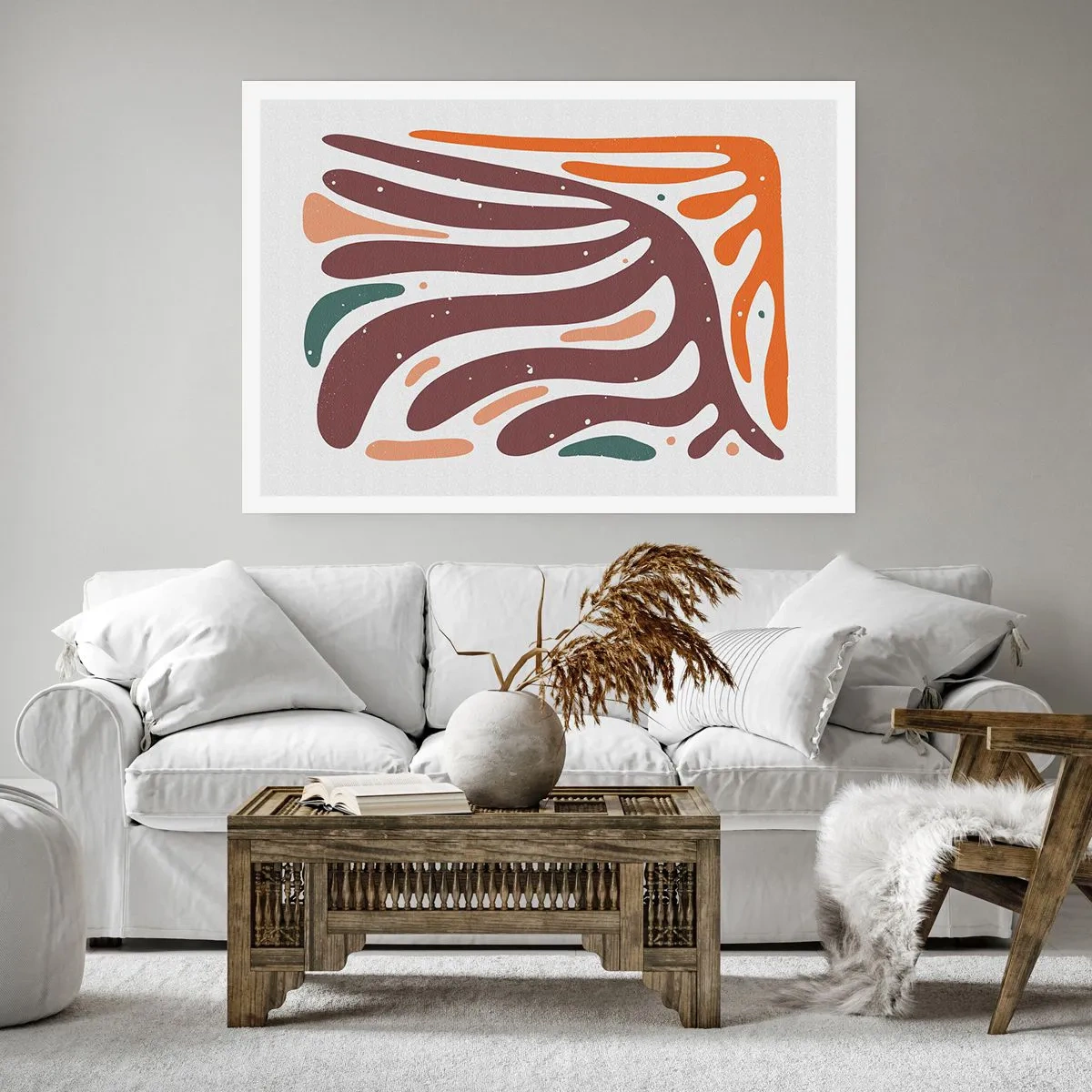 Plakat - Strålende organisk komposition - 70x50 cm