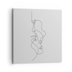 Lærredstryk - Billede på lærred - Gløderne af glubende begær - 70x70 cm