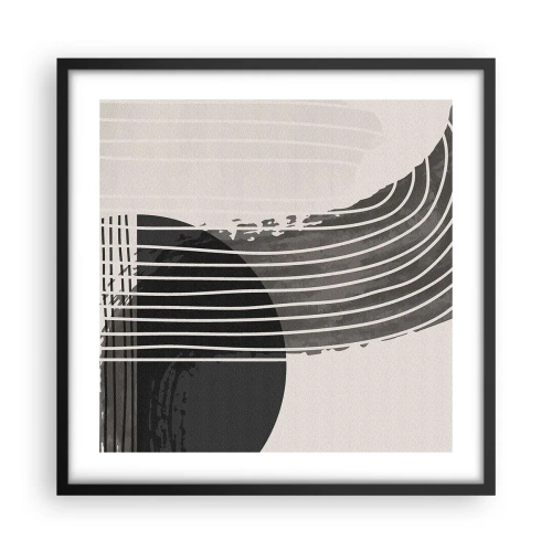 Plakat i sort ramme - Derhen og tilbage - 50x50 cm