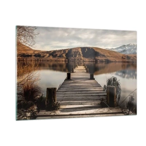 Billede på glas - Et landskab i stilhed - 120x80 cm