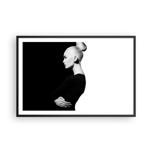 Plakat i sort ramme - Blot en kvinde - 91x61 cm