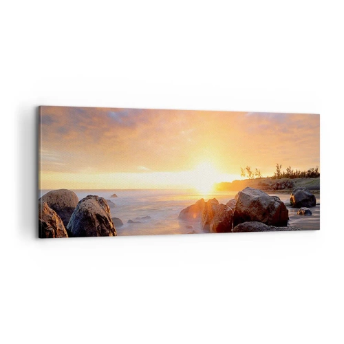 Lærredstryk - Billede på lærred - En lysende aftenbrise - 100x40 cm