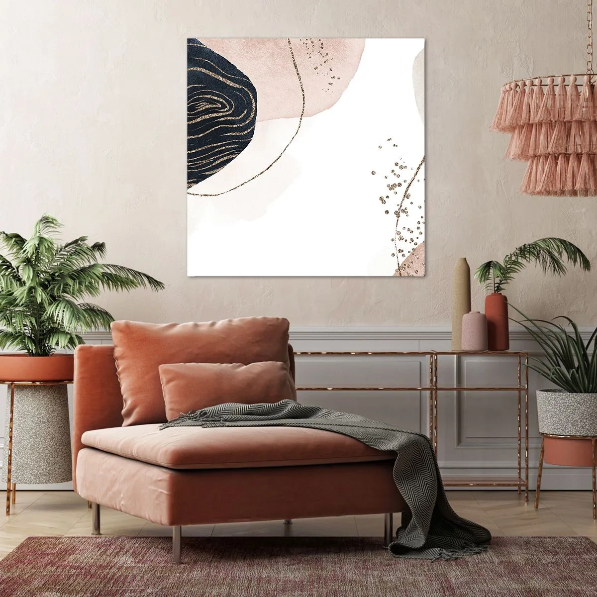 Lærredstryk - Billede på lærred - Alt flyder - 30x30 cm