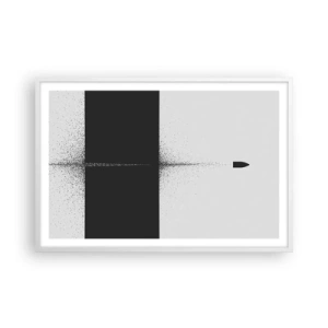 Plakat i hvid ramme - Lige til sagen - 91x61 cm