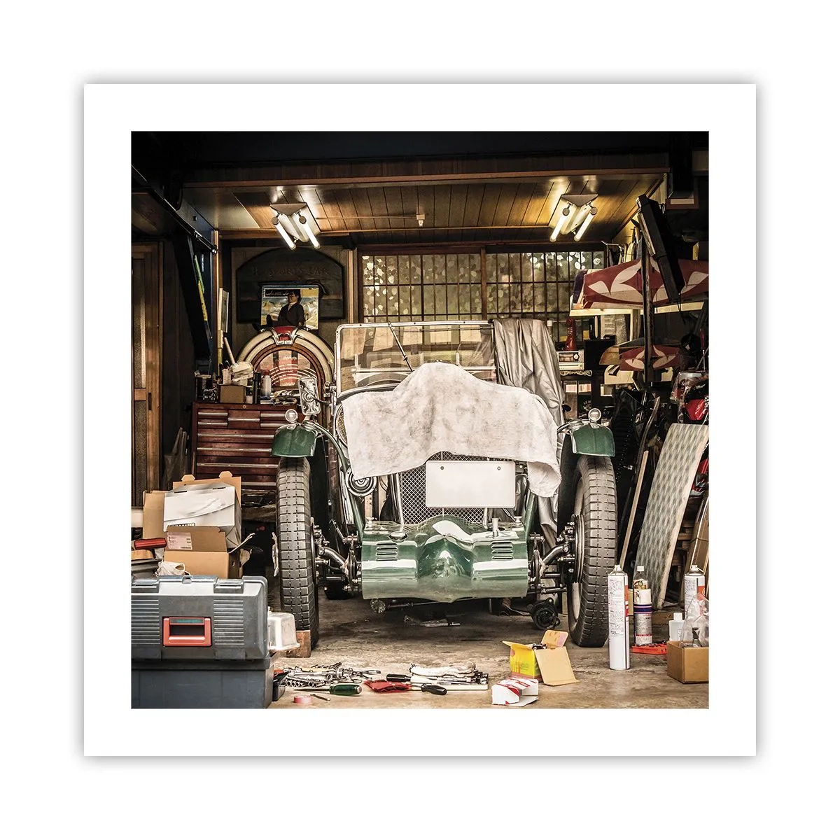 Plakat - Tilbage til fortiden - 50x50 cm