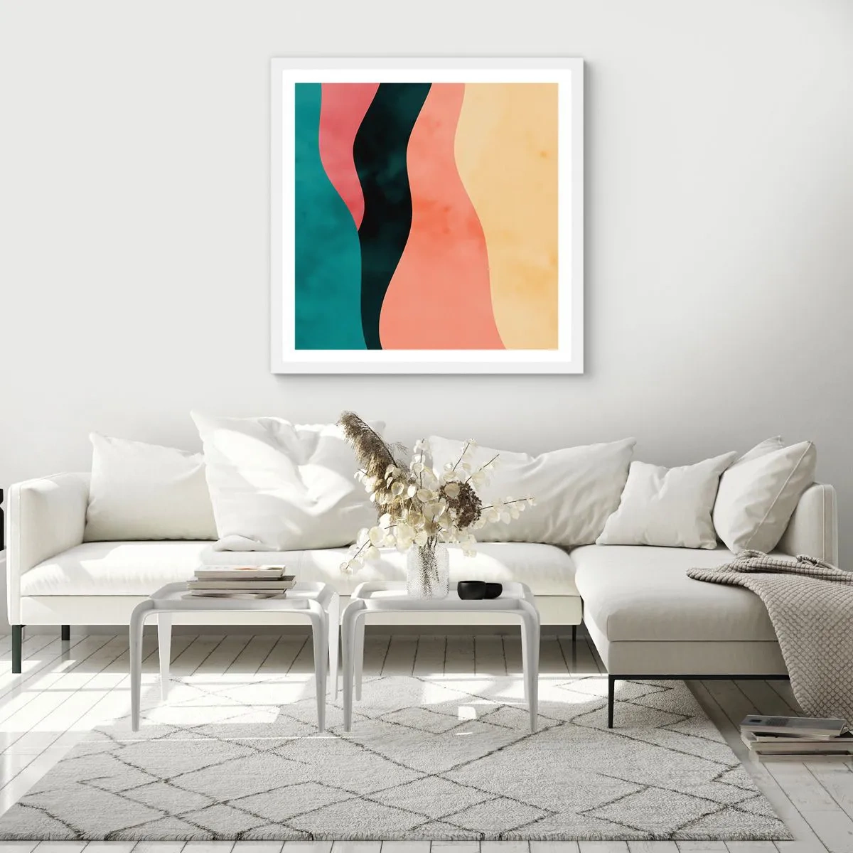 Plakat i hvid ramme - Kompatibel manglende overholdelse - 30x30 cm