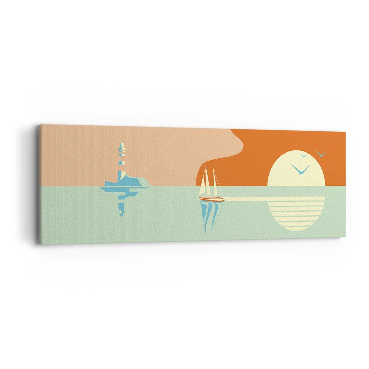 Lærredstryk - Billede på lærred - Det perfekte havlandskab - 90x30 cm