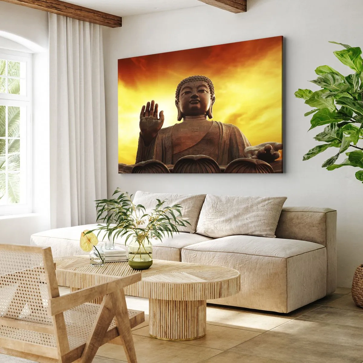 Lærredstryk - Billede på lærred - Fred i verden - 100x70 cm